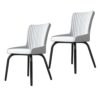 WANGFENG Kitchen Chair set of 2, Reception Chairs with Padded Cushion Dining Chairs with Armrest for Dining Room Restaurant Home Furniture