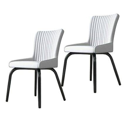 WANGFENG Kitchen Chair set of 2, Reception Chairs with Padded Cushion Dining Chairs with Armrest for Dining Room Restaurant Home Furniture