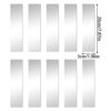 DRERIO 10 Pcs Self Adhesive Acrylic Mirror Stripe Self Adhesive Mirror 20 × 5 cm x 2 mm HD Non Glass Sticky Mirror Long Plastic Frameless Mirror