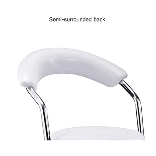 LUKEO Solid Wood Bar Chair Household High Stool Reception Chair Simplicity Bar Nordic Barstool Backrest Stool Coffee Chair (Color : Argento)