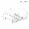 mDesign Set of 8 Bottle Rack — Crystal Clear Storage for Wine Bottles — Modern Wine Cellar Extends Wine and Cork Life — Clear