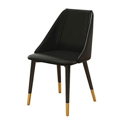 RILOOP Dining Chairs,Modern Pu Leather High Back Padded Soft Seat with Carbon Steel Legs for Office Lounge Dining Kitchen Bedroom Living Room Cha