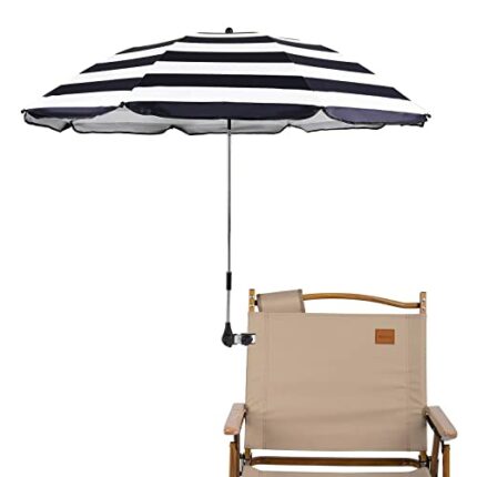 GRANDMEI Chair Parasol with Clamp,46 inches UPF 50+ Clip on Umbrella for Patio,Beach Chairs,Strollers,Wheelchairs,Golf Carts
