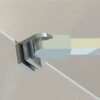 50cm Stainless Steel Frameless Shower Door Fixed Panel Wall-to-Glass Support Bar for 1/4" to 3/8" Thick Glass by M-Home