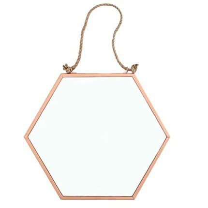 Jones Home & Gifts Small Mirror | Geometric | H:17.5cm W:20cm D:0.5cm | pack of 1