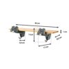 your castle Wall-Mounted Coat Rack with Shelf & Hooks, Safari Animals: Elephants, Wooden Animal Heads, Shelf: 46 x 8.5 cm/Hooks: 17 cm