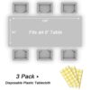 3 Pack Yellow and White Checkered Tablecloth Yellow Plaid Disposable Gingham Tablecloth, Rectangle Waterproof Plastic Table Cloths for Outdoor Pi