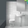 Mass Dynamic Square Toilet Seat with Soft Close Top Fix Toilet Seats with One Button Quick Release Cleaning for Better Hygiene, Rectangle Loo Sea