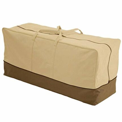 Garden Furniture Cushion Storage Bag Outdoor Waterproof 420D Oxford Fabric Patio Rectangle Furniture Seat Protector Cushion Cover with Handle and