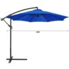 WUHNGD Replacement Parasol Cover 3m 8/6 Ribs Parasol Canopy Cover Replacement Patio Market Umbrella Waterproof Umbrella Replacement Top Shade Cov