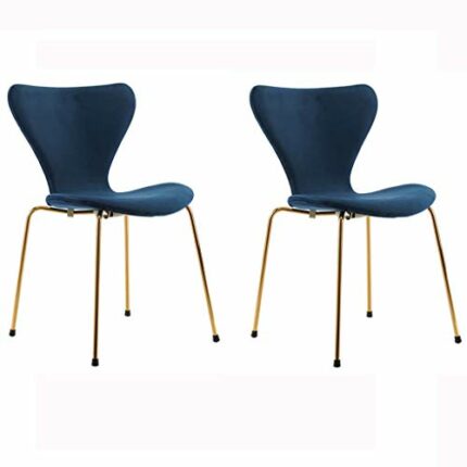 dining chair Kitchen Dining Room Furniture Chairs Dining Chairs Set Of 2 With Metal Legs Velvet Seat And Backrests Kitchen Living Room Lounge Cha