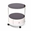 SDFGH Fashion round bedside table simple European side a few creative corners several lockers coffee storage