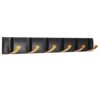 DMYMAT Black Wall Coat Rack with 6 Hooks, Waterproof Heavy Duty Coat Wall Hooks, Space Aluminum Material, Folding Hideaway Towel Hanger Hooks Wal