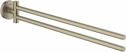 Grohe Essentials Brushed Nickel Double Towel Bar
