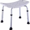 Bath Stools,Bathroom Chair - Lightweight Aluminum - Portable - Adjustable Height - Mobility of Elderly People Ball Bearing