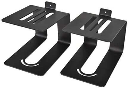 QTX | Solid Metal Desktop Speakers Stands | Supplied as a Pair