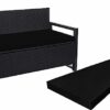 A ATH COLLECTION 100% Waterproof 2 3 4 Seater Indoor & Outdoor Bench Cushion Seat Pads for Lawn & Garden, Patio, Office, Coffee Shop with Removab