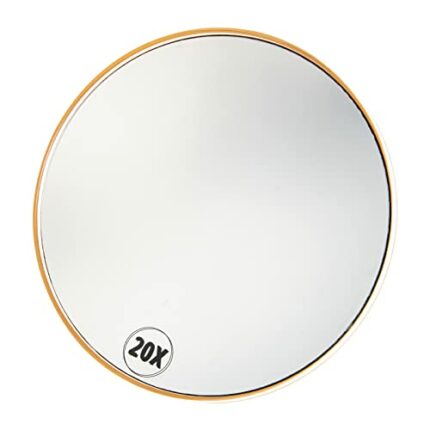 SOLUSTRE Wall-mounted Mirrors Home Mirror 20X Magnifying Makeup Mirror Bathroom Shower Mirror Suction Cup Lighted Makeup Mirror for Detail Makeup