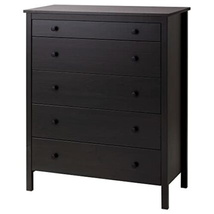 Ikea KOPPANG chest of 5 drawers, 90x114 cm, black-brown