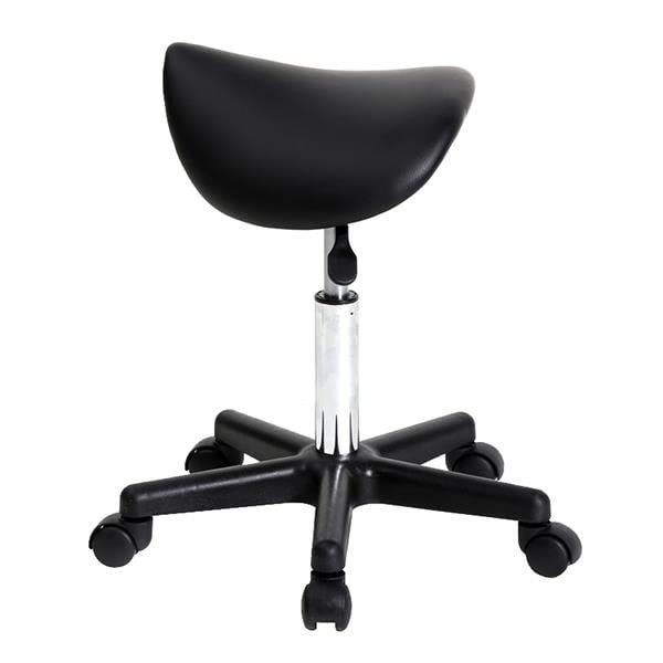 WALNUT Bar Stool Saddle Stool Plastic Flat Feet Rotation Bar Stool Black Spa Tattoo Massage Salon Furniture