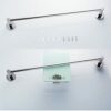 HIGOH Towel Rack Towel Rails Wall Mounted,Single Towel Storage Rack Towel Bar Stainless Steel Bathroom Hand Towel Holder，Polished Finish round To