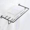HIGOH Towel Rack Bath Towel Rack, Light Bathroom Towel Holder, Nordic Bathroom Rack Toilet Home Bathroom Hardware