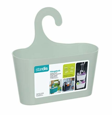 stardis Shower Basket Green with Hooks for Hanging Shower Shelf Bathroom Utensilo Hanging Shelf