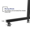 DlandHome Mobile Side Table 31.4 Inches w/Wheels Adjustable Movable Portable Laptop Computer Stand for Bed Sofa, Black, 05-1