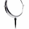 HIMRY Stand Height-Adjustable 10x Magnification, 8 Inch, Mirror 360 ° rotating chrome Vanity Mirror Shaving Mirror Bathroom Mirror, Standard + 10