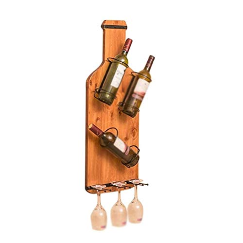 CZDYUF Wine Rack, Vintage Solid Wood Minimalist Living Room Dining Room Wine Bottle Rack