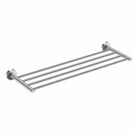 COSMIC - Bathroom Towel Rail | Chrome Finish | Easy Installation - Fixes with Screws | Dimensions 60.6 x 19.9 x 5 cm