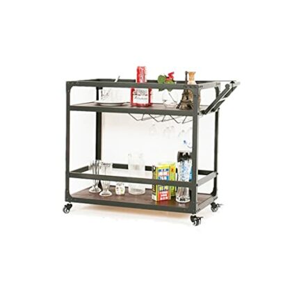 LIUZH Hotel Restaurant Drinks Trolley Moving Tea Cake Trolley Carts Creative Car Kitchen Cart