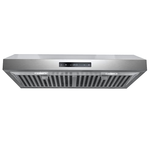 Blue Ocean RH76TUC 30 in. 500 CFM Stainless Steel Under Cabinet Range Hood | 6-Speed LED Display Touch Screen | Ultra-Quiet