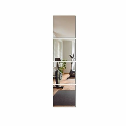 Delma Glass Full Length Wall Mirror Tiles, 20'' x 20'' x 4PCS, Frameless Full Body Mirror Tiles for Bedroom, Full Length Mirror Wall Mounted for