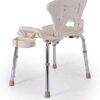 Bath Stools,Bath Chair Shower Stool Bath Seat with Armrests with Backrest Adjustable Height Portable Lightweight Aluminum Non-Slip Handicapped Pr