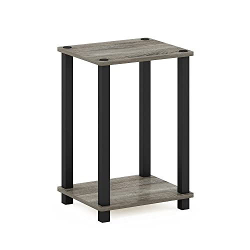 Furinno End Table, French Oak/Black, 34 x 29.2 cm (1-Pack)