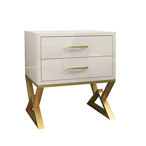 JYDQM Iron Casting Golden Nightstand Coffee End Bedside Table Home Furniture Nightstand Cabinet Cupboard Bed Room