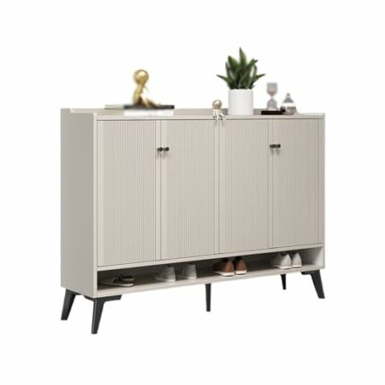 JYDQM Large Capacity Large Storage Shoe Rack Shoe Cabinet Multi-functional Multi-layer Door Door Against The Wall Porch Cabinet