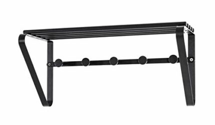 HAKU Möbel wall coat rack, metal, black, W 45 x D 18 x H 20 cm