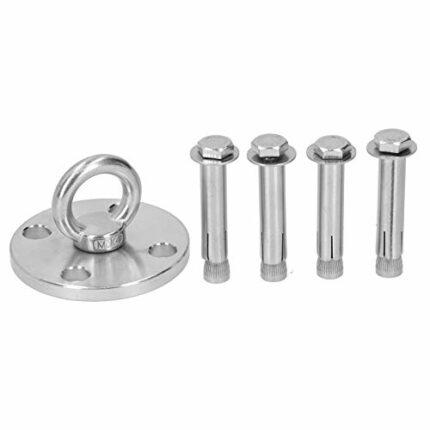Fixing Hanger, 500kg Bearing Range Durable Silver Anti‑Rust Ceiling Mount Hook, Stainless Steel for Hanging Chair Outdoor Swing(DG-08)