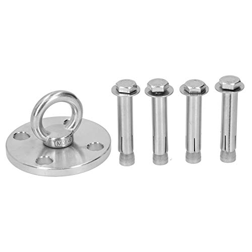 Fixing Hanger, 500kg Bearing Range Durable Silver Anti‑Rust Ceiling Mount Hook, Stainless Steel for Hanging Chair Outdoor Swing(DG-08)