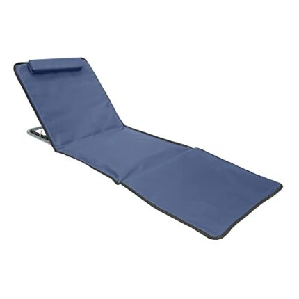 Papillon Reclining Padded Beach Mat with Folding Back, Plastic 0, Multicoloured, X-Large