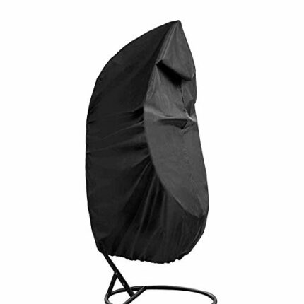 Create Idea Hanging Egg Chair Cover Windproof Patio Swing Water Resistant Chair Cover for Outdoors Garden Protective Case Black