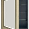 HESONTH 22"x30"  Medicine Cabinet with Mirror Retro Bathroom Medicine Cabinet Organizer with Shelves Farmhouse Wall Mounted Hanging Rectangular B