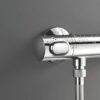 GROHE Precision Flow - Wall Mounted Thermostatic Shower Mixer (Safety Button at 38°C, Temperature Limiter at 43°C included, Eco Technology to Red