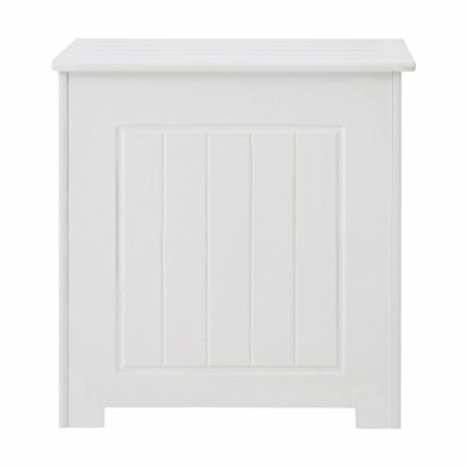 Premier Housewares Storage Chest with Hinged Top Lid, 51 x 51 x 40 cm - White