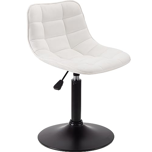 T-THREE.Dresser Stool, Swivel Chair, Barstool Set of 2,Suede, Adjustable Pneumatic Lift for Kitchen, Counter, Home, Dressing Room and Bar(Black)