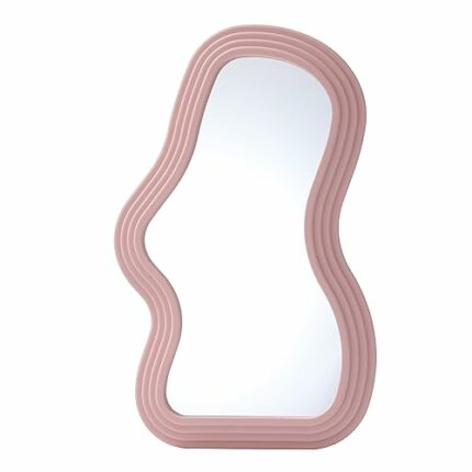 D&XQAUO Wave Vanity Mirror for Room Bedroom Decorative Wall Mirror Dressing Tabletop Makeup Mirror