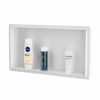 Qeke Stainless Steel Shower Niche 12" X 12", No Tile Needed Wall Niche Shower, Recessed Shower Shelf for Bathroom Storage, Matte White