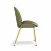 Direct VR Velvet Dining Chairs, Green seat and Black Legs, one Size